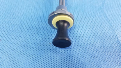 Black and yellow deflecting obturator handle with metallic silver band engraved germany compatible olympus instrument component