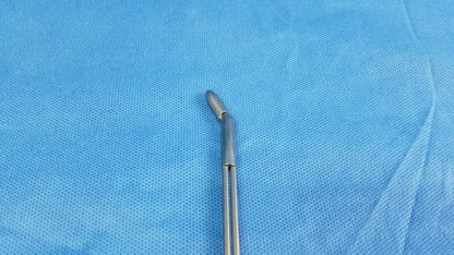 Stainless steel deflecting obturator instrument component with curved tapered tip and smooth shaft compatible Olympus A22085A