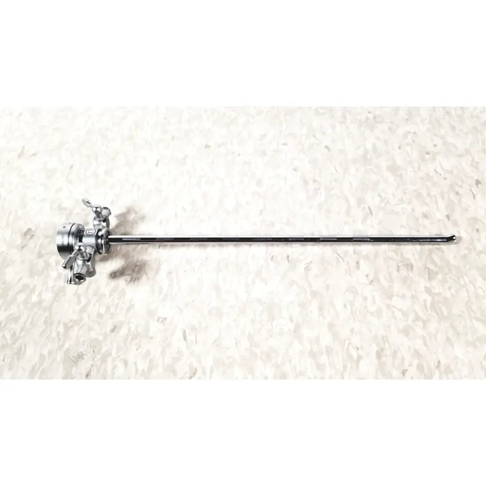 Olympus a2211 dual valve sheath 17 FR instrument silver surgical endoscope with long slender metallic shaft and control knobs