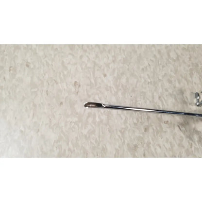 A sleek chrome-finished metal olympus a3722 pediatric sheath with a slender handle and curved tip for medical use