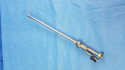 Silver metallic working insert a42091a hystero-resectoscope with articulated joints and a sterilization tray