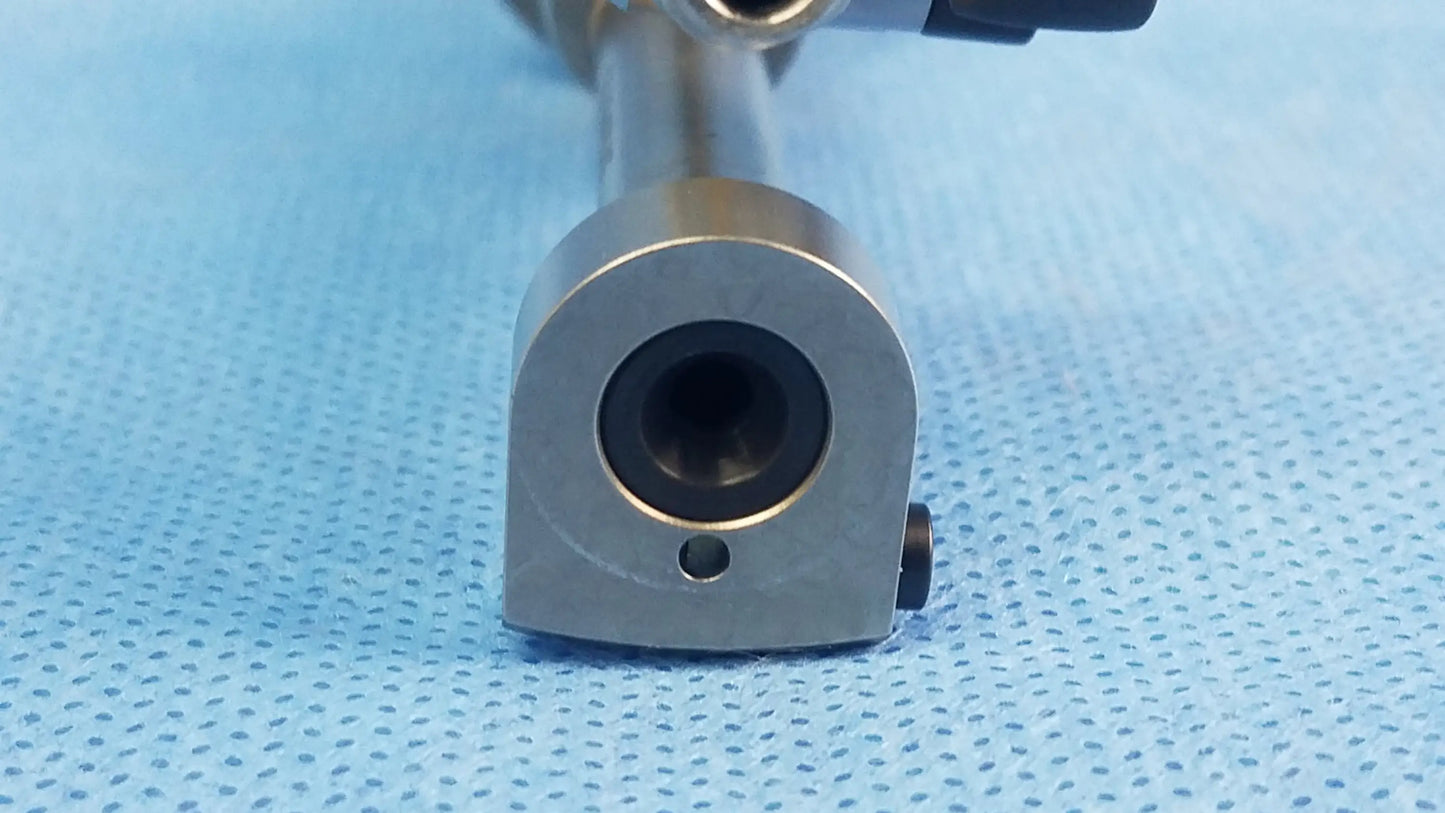 Olympus A42091A silver metallic working insert hystero-resectoscope with cylindrical barrel and sterilization tray