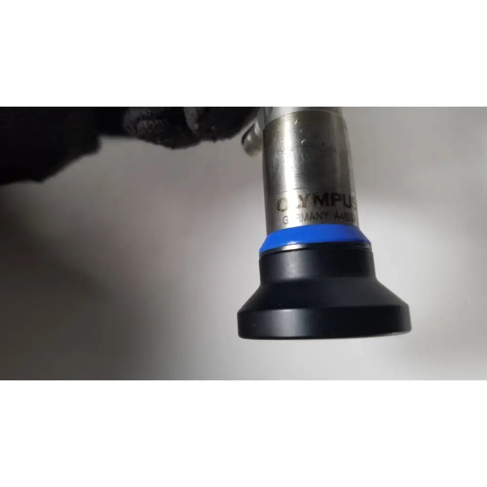 Olympus a4629a hd laparoscope in black and silver with blue ring near base for autoclave resectoscope use