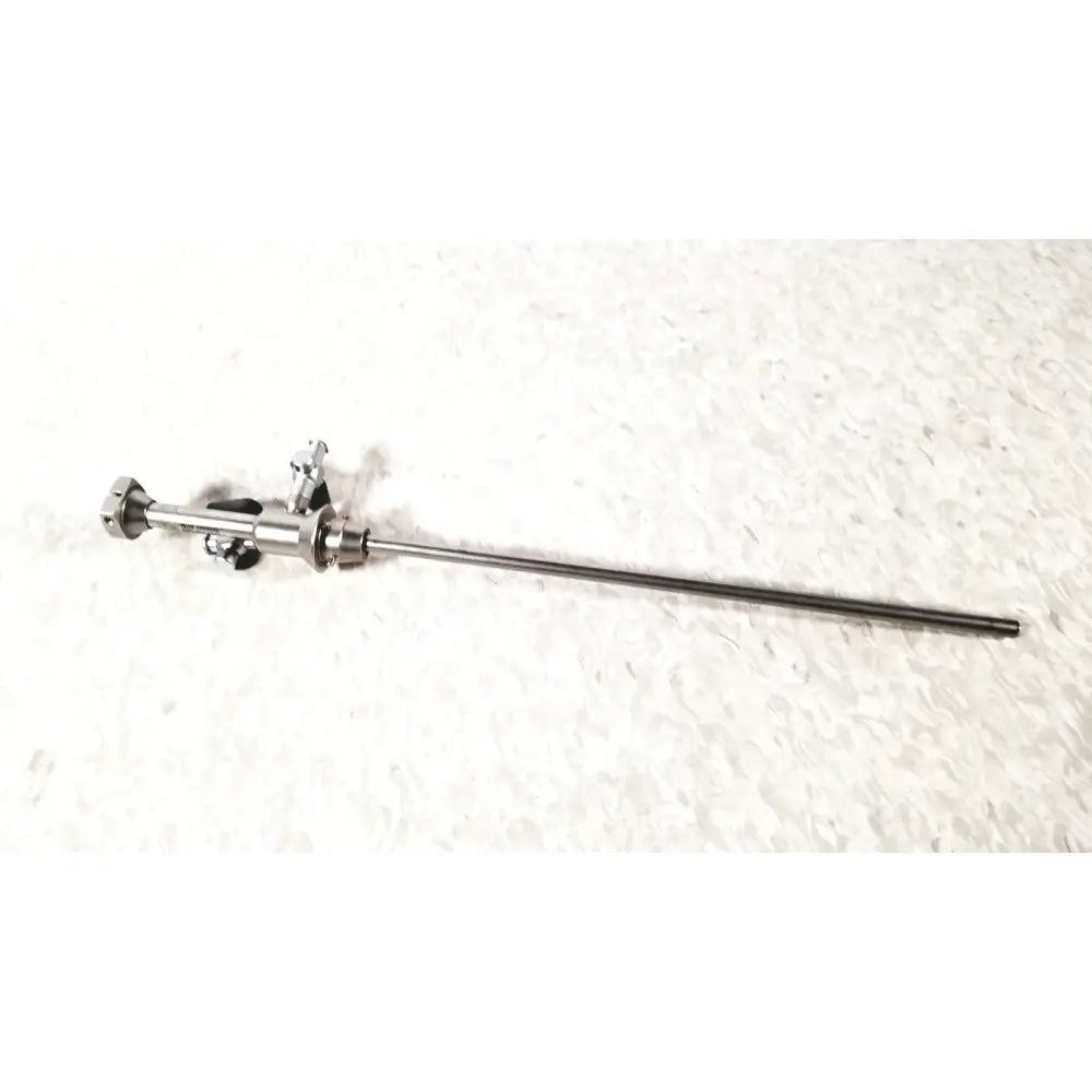 Silver metallic olympus a4764 hysteroscopy sheath 7fr with long slender shaft and articulated handle joints