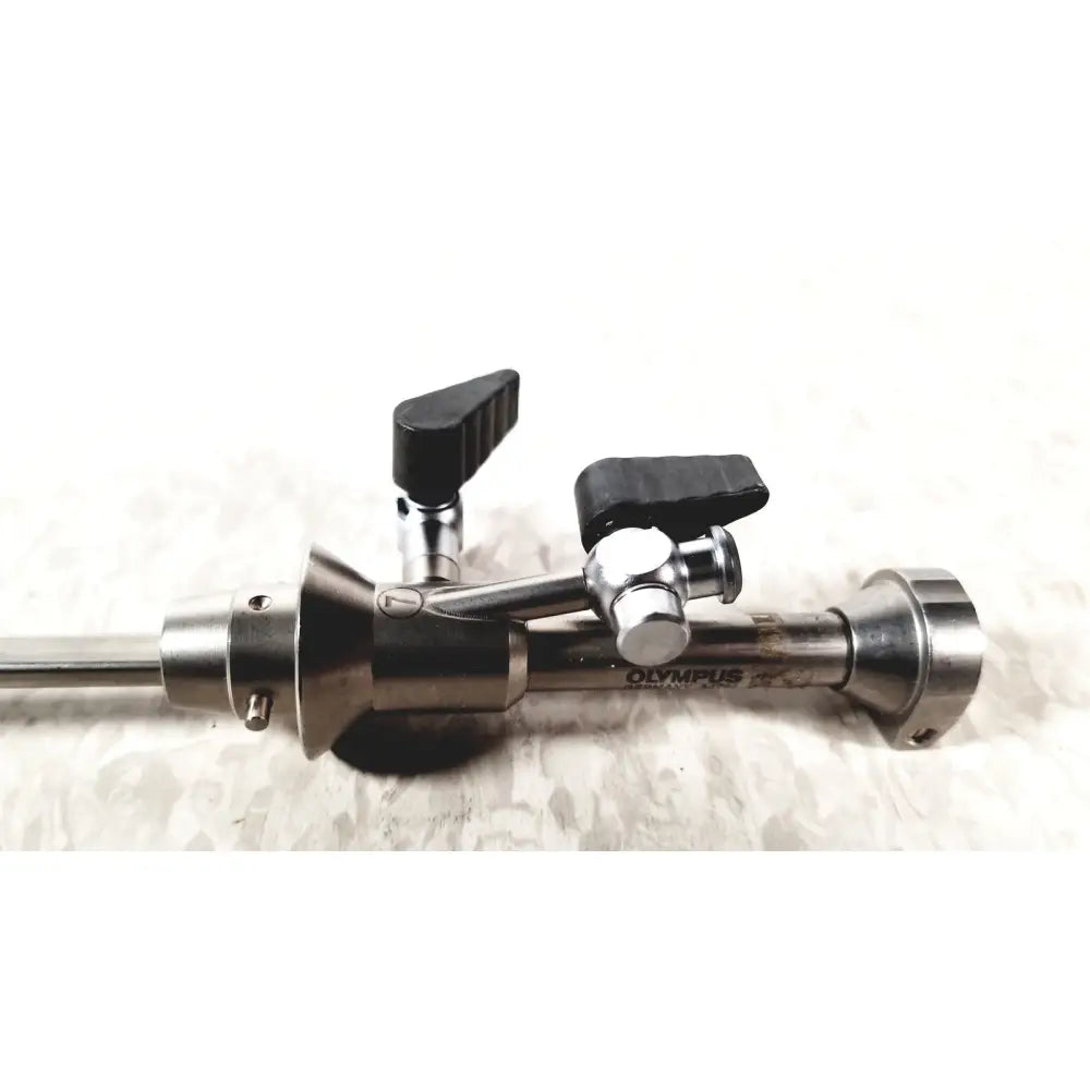 Olympus a4764 hysteroscopy sheath 7fr with metallic body and black plastic handles for medical use
