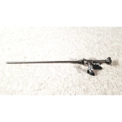 Silver olympus a4764 hysteroscopy sheath 7fr with long slender shaft and articulated joints at handle end