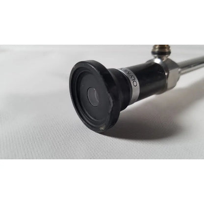 Black olympus a5254 10mm laparoscope lens with metallic shaft and silver label for precise surgical use