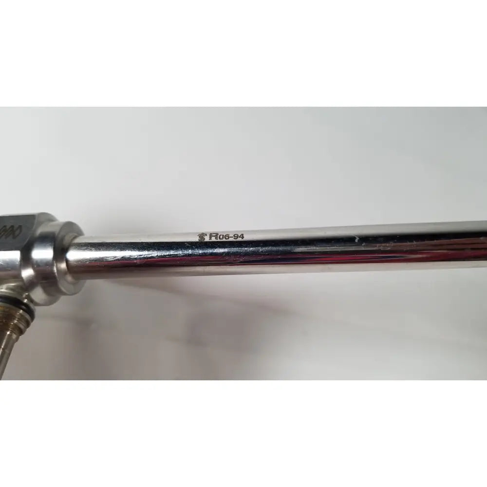 Shiny chrome olympus a5254 10mm laparoscope with engraved model number r06-94 for precision medical use