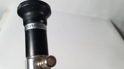 Black olympus a5254 10mm laparoscope lens with silver band and metallic mounting collar for medical use