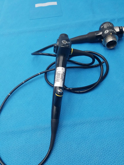 Black olympus evis exera type 1t180 video gastroscope with coiled cable and metallic connector for medical use