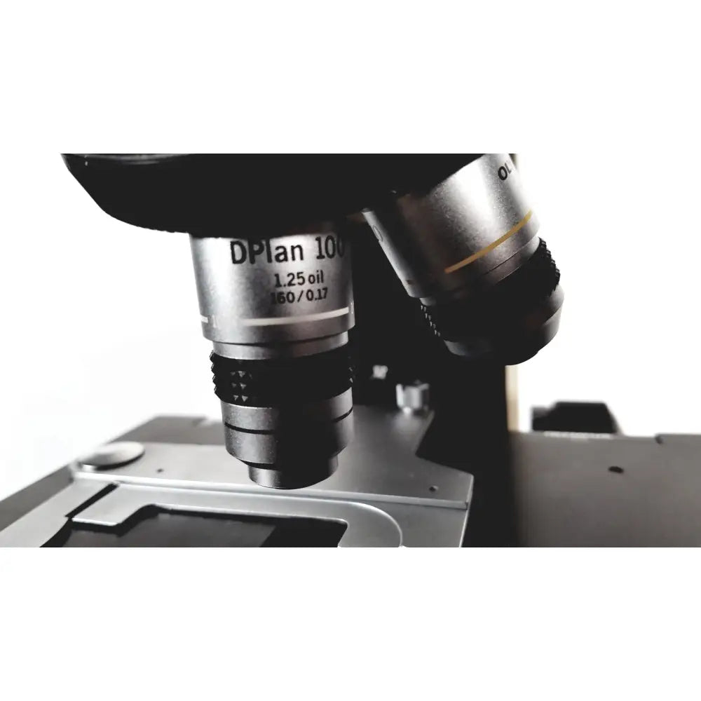Silver dpplan 100 objective lens with oil immersion 1.25x magnification for olympus bh-2 binocular microscope