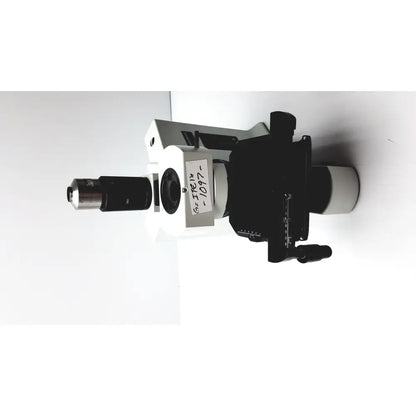 Black and white olympus bx51tf microscope showing labeled specimen stage with minor damage on body in working condition