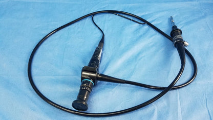 Black Olympus ENF-P4 rhino-laryngoscope flexible fiber optic endoscope with articulated control knobs and cable