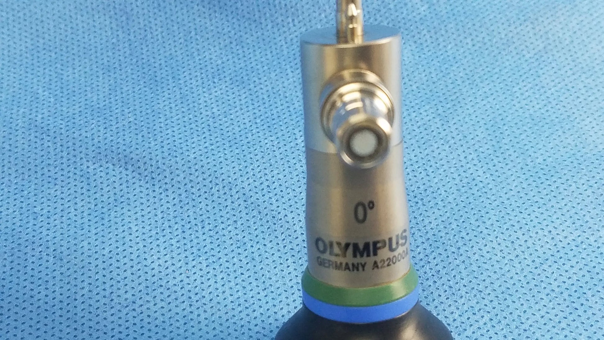 Silver metallic olympus a22000a 0 degree autoclave cystoscope lens with green and blue ring compatible olympus cystoscopic systems