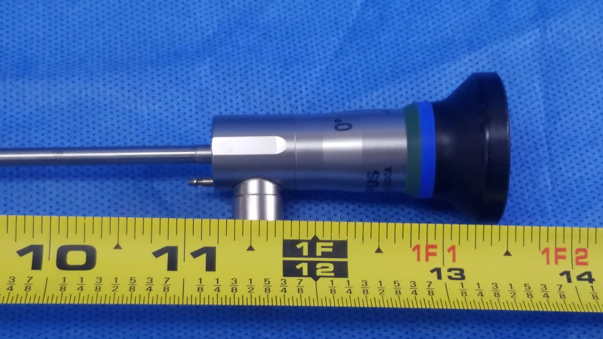 Silver metallic olympus germany a22000a 0° autoclave cystoscope with black tip and blue-green ring compatible olympus cystoscopic systems