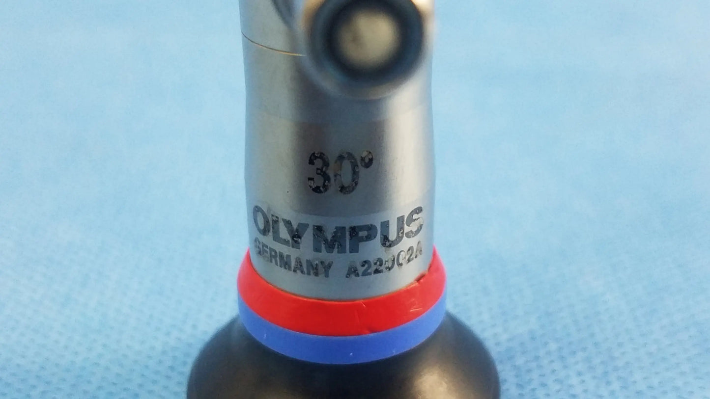 Silver metallic olympus germany a22002a 30 degree autoclave compatible olympus cystoscopic endoscope with angled tip