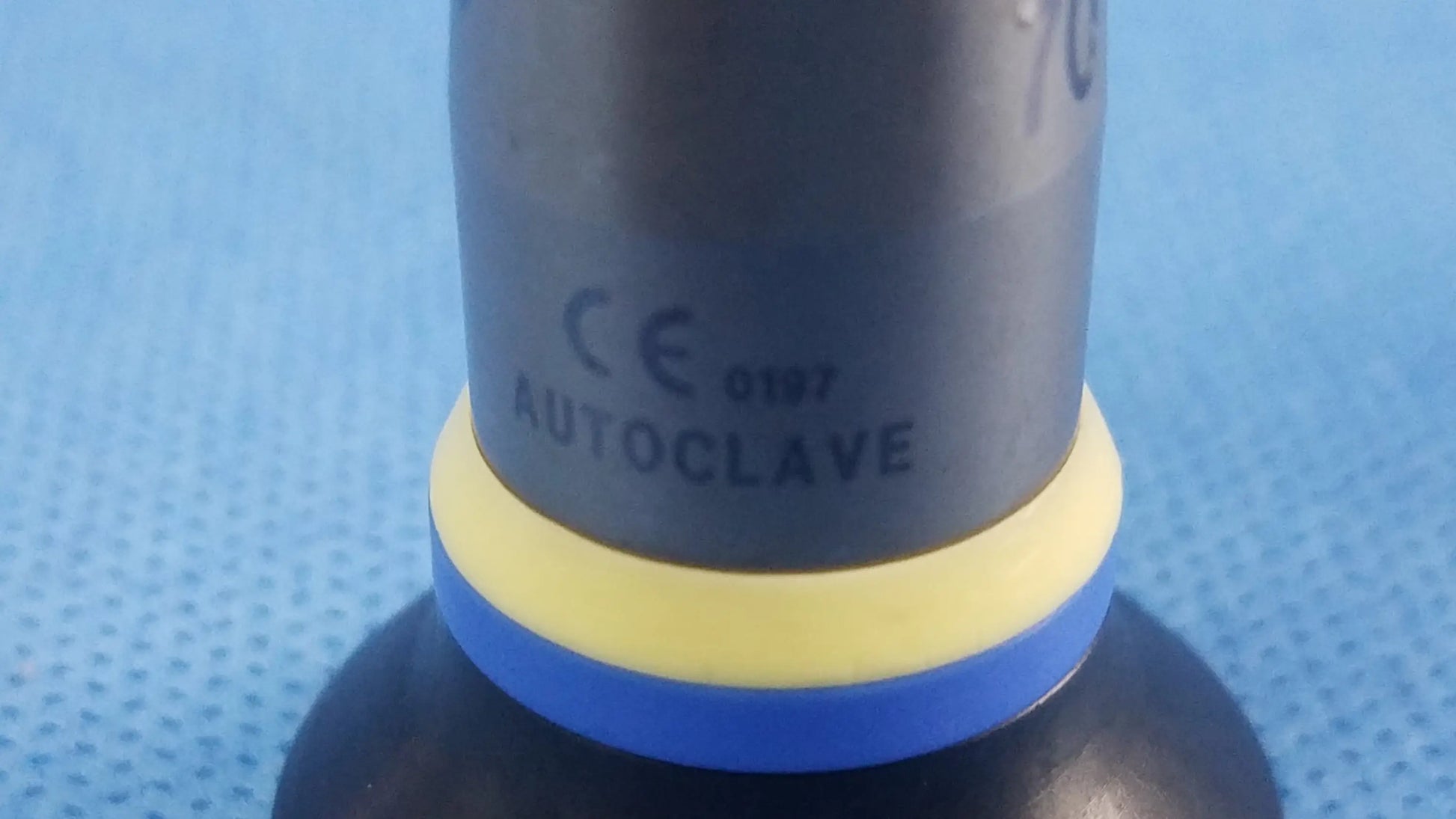 Gray cylindrical autoclave valve with yellow and blue rubber seals for olympus germany a22003a 70° rigid telescope compatible with olympus endoscopic systems