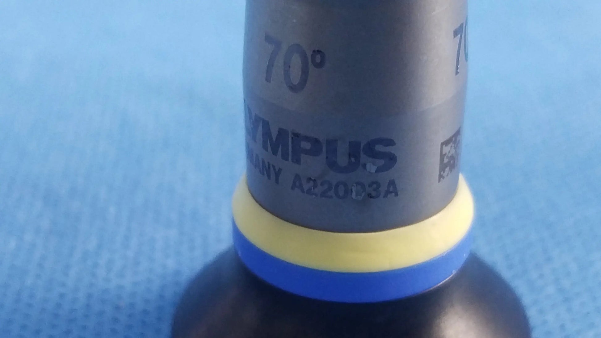Gray olympus a220d3a 70° rigid telescope with yellow and blue rings compatible olympus endoscopic systems