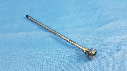 Silver olympus germany a22041a hysteroscopic inner sheath with black-tipped endoscopic instrument component and engraved branding