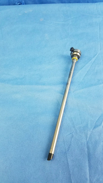 Silver Olympus Germany A22041A hysteroscopic inner sheath with black tip yellow ring and engraved text endoscopic instrument component