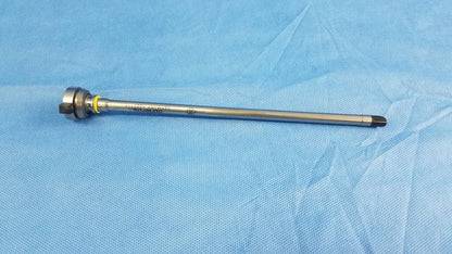 Stainless steel olympus germany a22041a hysteroscopic inner sheath with threaded handle and yellow ring accent instrument component