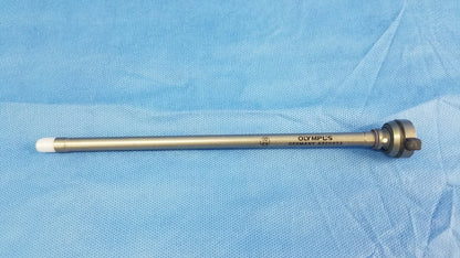 Olympus Germany A22043A 28fr resection sheath with metallic body white tip and black threaded instrument component