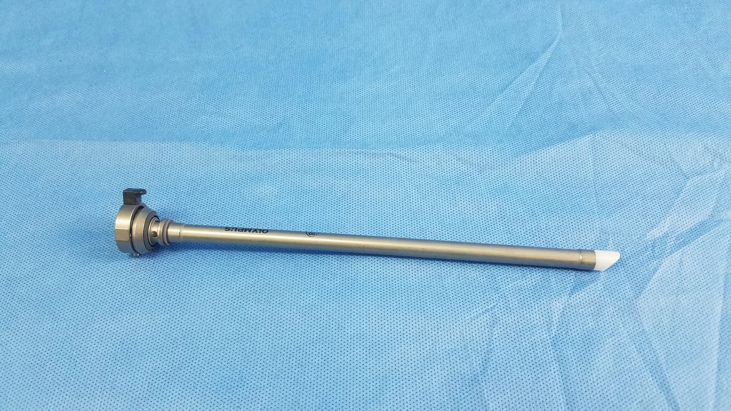 Olympus Germany A22043A 28fr resection sheath silver surgical instrument with white tip and black adjustment knob