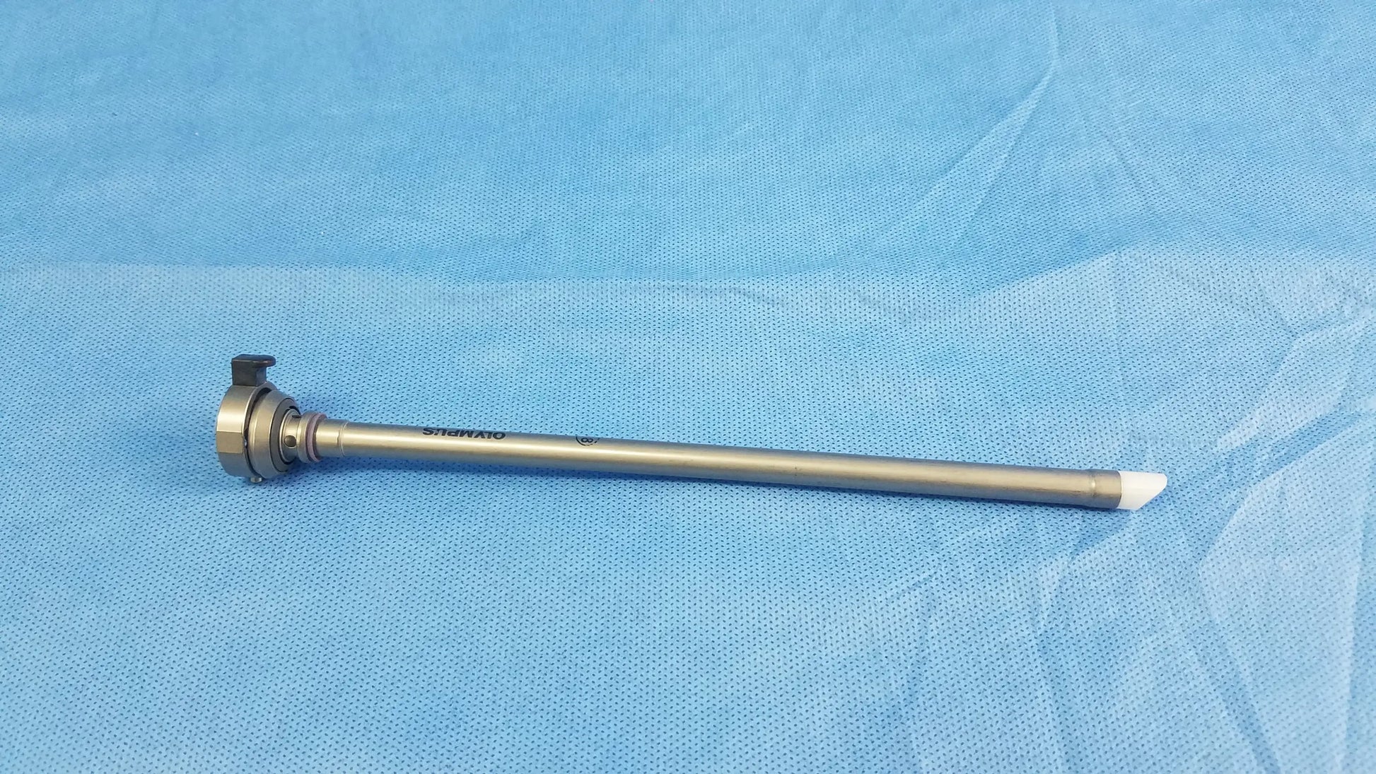 Olympus Germany A22043A 28fr resection sheath silver surgical instrument with white tip and black adjustment knob