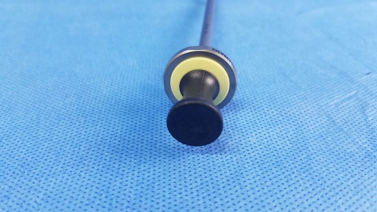 Black and yellow standard obturator instrument component with metallic shaft compatible olympus germany a22081a