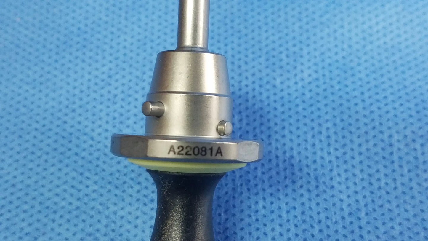 Silver surgical instrument component with black handle engraved a22081a compatible olympus standard obturator