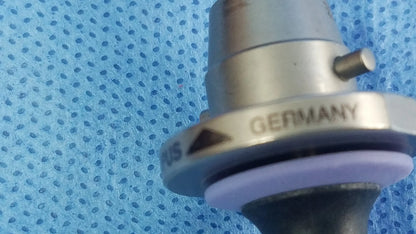 Silver surgical obturator deflecting tip with germany engraving and purple rubber seal for precise deflecting tip function