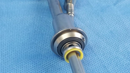 Silver working insert with yellow rubber seal and metallic joints for Richard Wolf a42091a hystero-resectoscope tray
