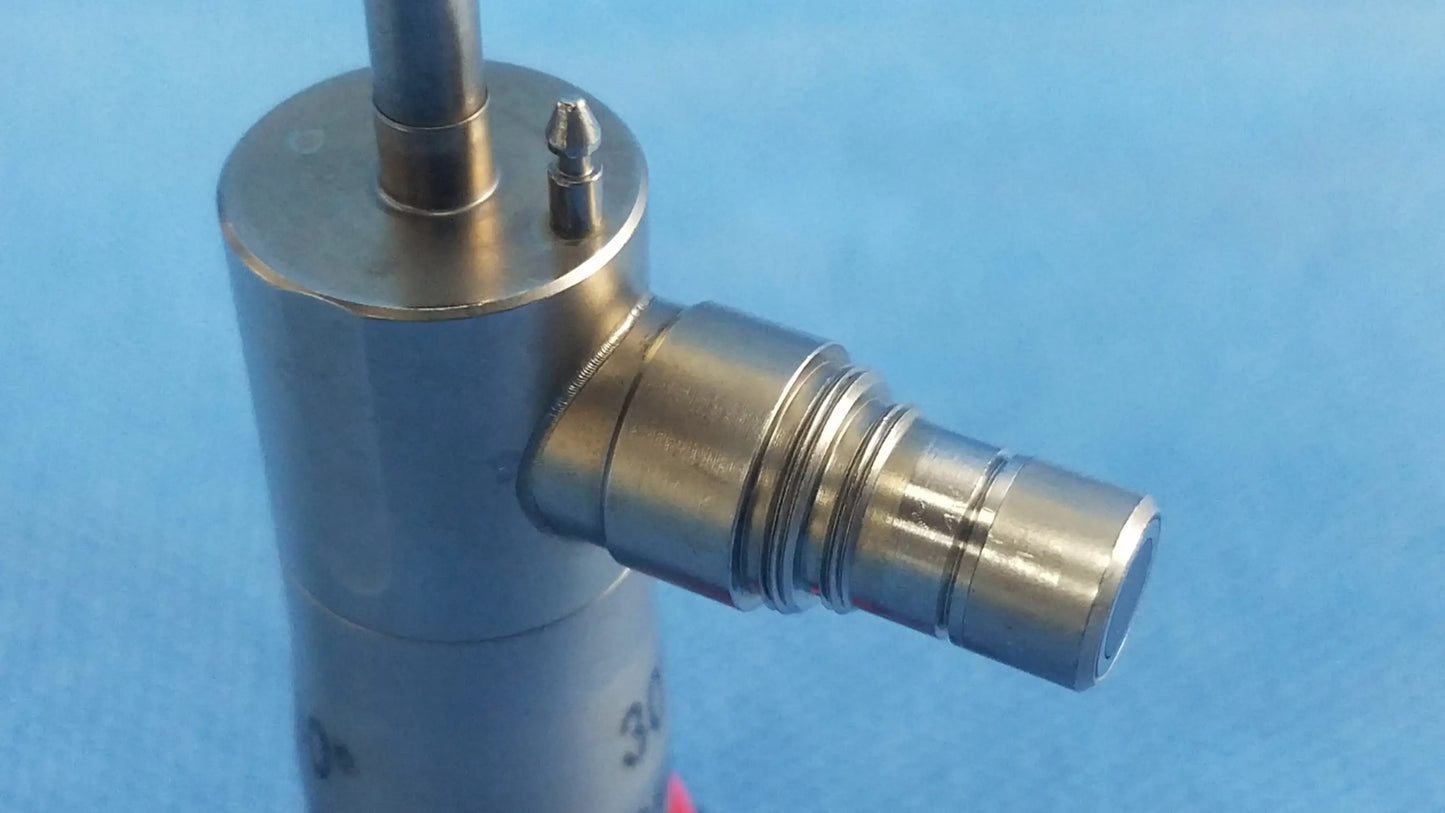 Silver metallic autoclave cystoscope with cylindrical body and threaded connection compatible olympus cystoscopic a22002a