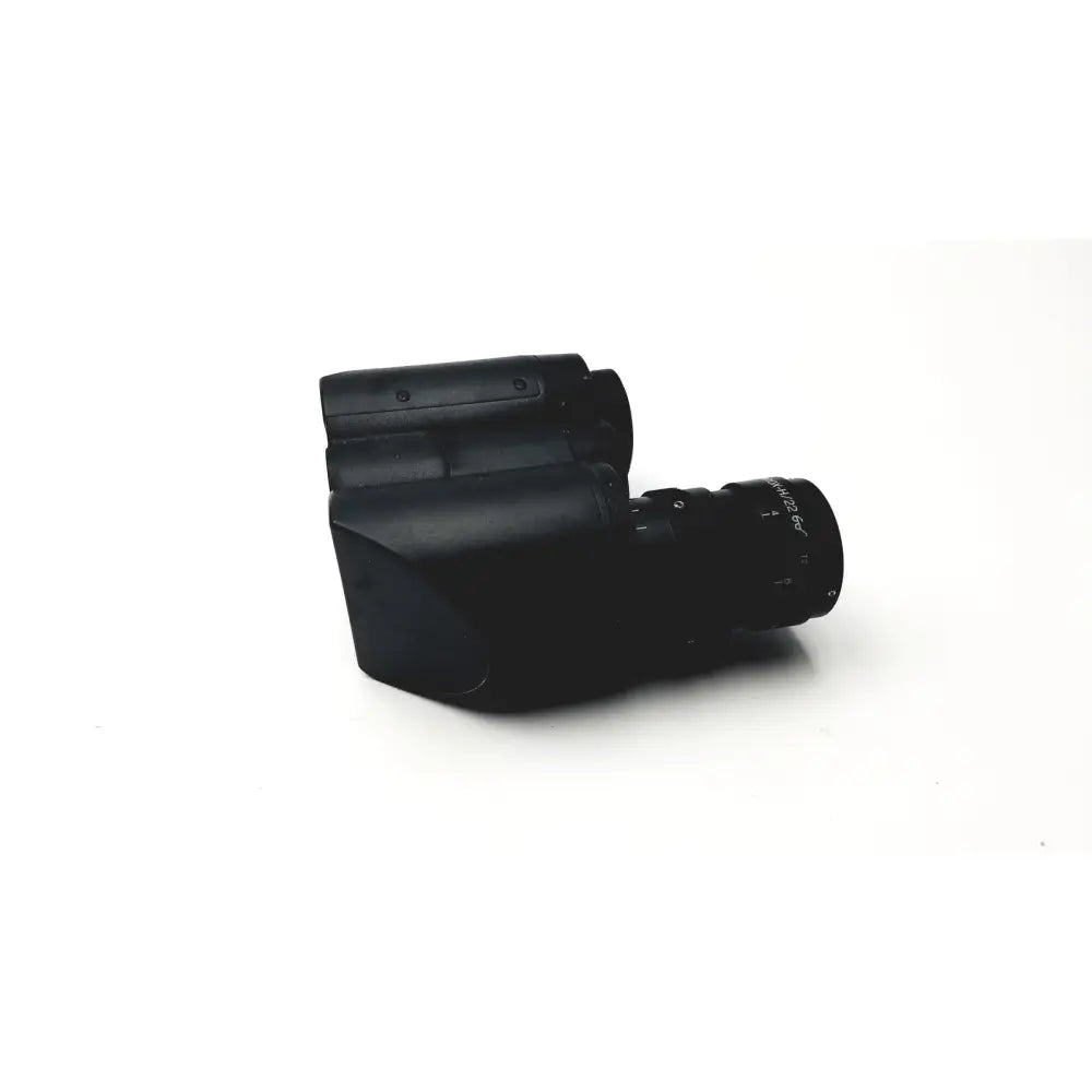 Black matte-finish olympus japan microscope head wh10x-h/22 with visible brand inscription on the barrel