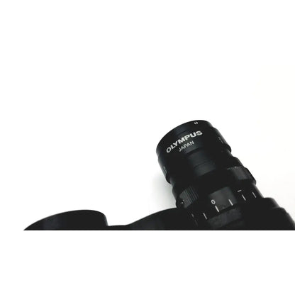 Black olympus japan microscope head wh10x-h/22 with matte finish and engraved branding on the lens body