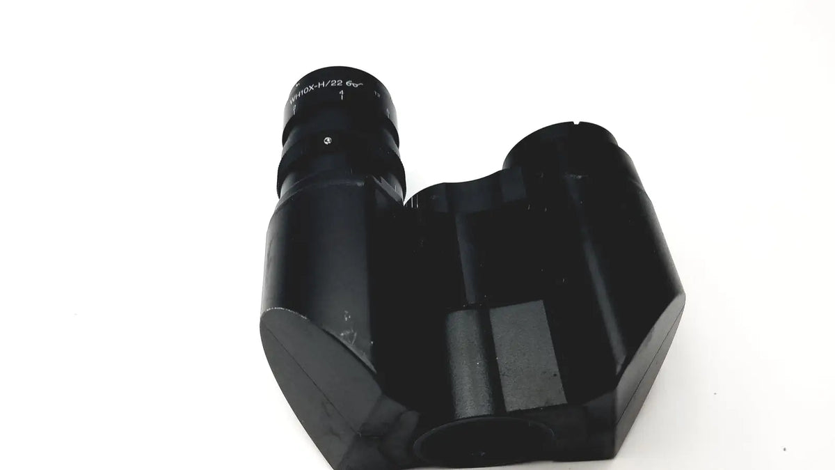 Black matte olympus japan microscope head wh10x-h/22 with ergonomic design and engraved eyepiece markings