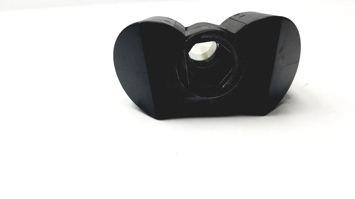 Black plastic heart-shaped olympus japan microscope head wh10x-h 22 with central circular opening for japan microscope use