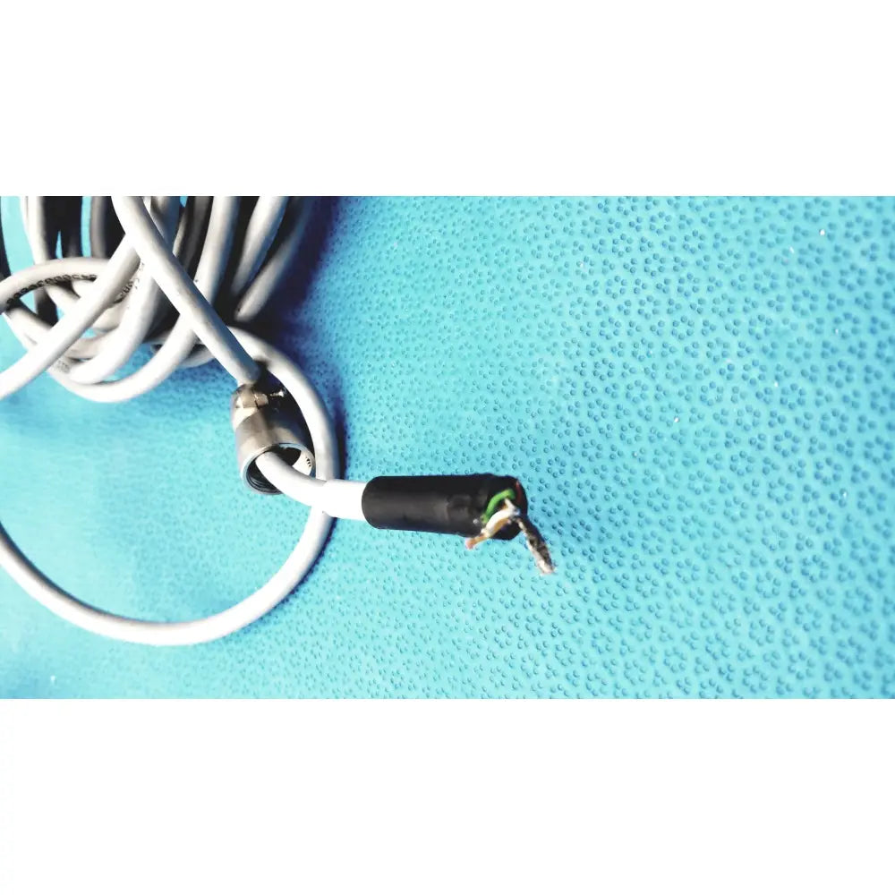 White coiled cable with black connector housing and exposed wires for Olympus MAJ-1258 UES-40 pedal foot switch