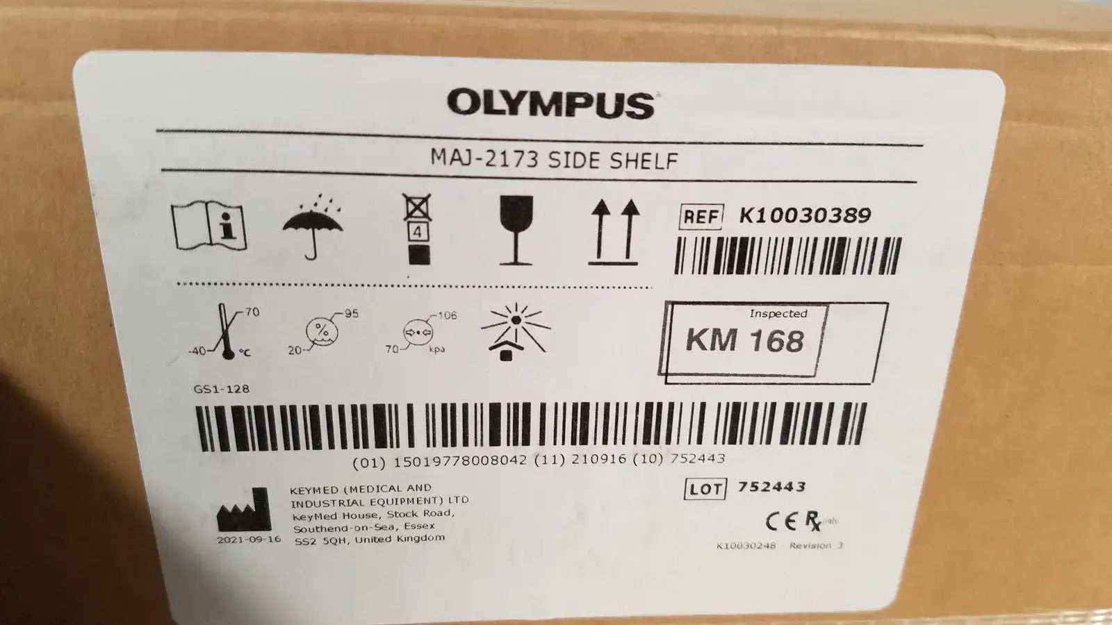 Olympus MAJ-2173 Side Shelf Ref K100300389 Medical Equipment Accessory, second-hand product photo 1
