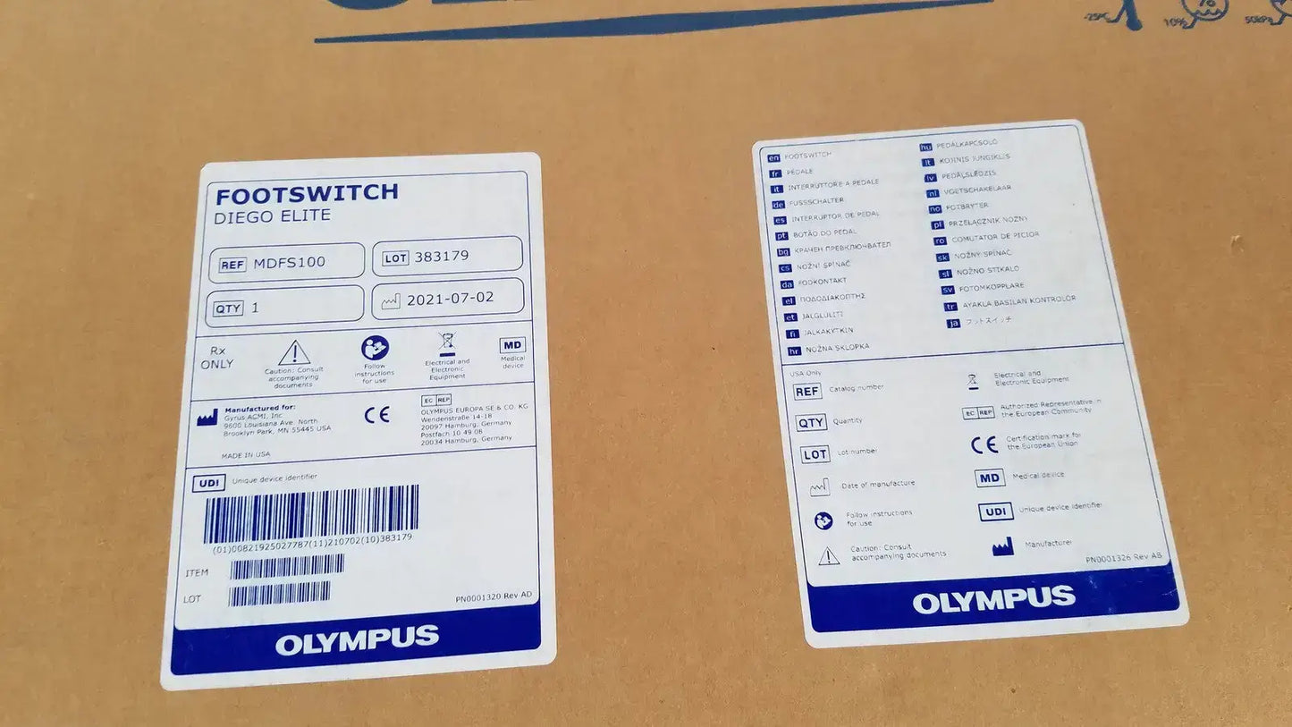Olympus MDFS100 Footswitch For Diego Elite System Footswitch, second-hand product photo 1