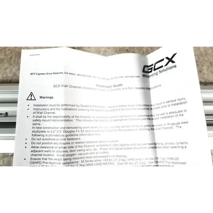 Olympus Oem Seismic 19"/48 5cm Wall Channel With Hardware OL-0014-10 Wall Channel, second-hand product photo 4