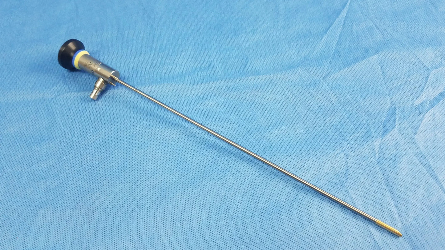 Olympus oes elite hd 70 rigid telescope wa2t470a with metallic shaft and black yellow handle for surgical use