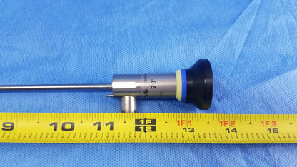 Silver Olympus oes elite hd 70° rigid telescope wa2t470a with black yellow tip and engraved markings