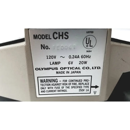 Olympus optical bh2-uma microscope lamp chs model with 6v 20w specification and ul listed certification