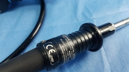 Black olympus rhino-laryngoscope enf-p4 flexible fiber optic endoscope with metallic tip and textured grip