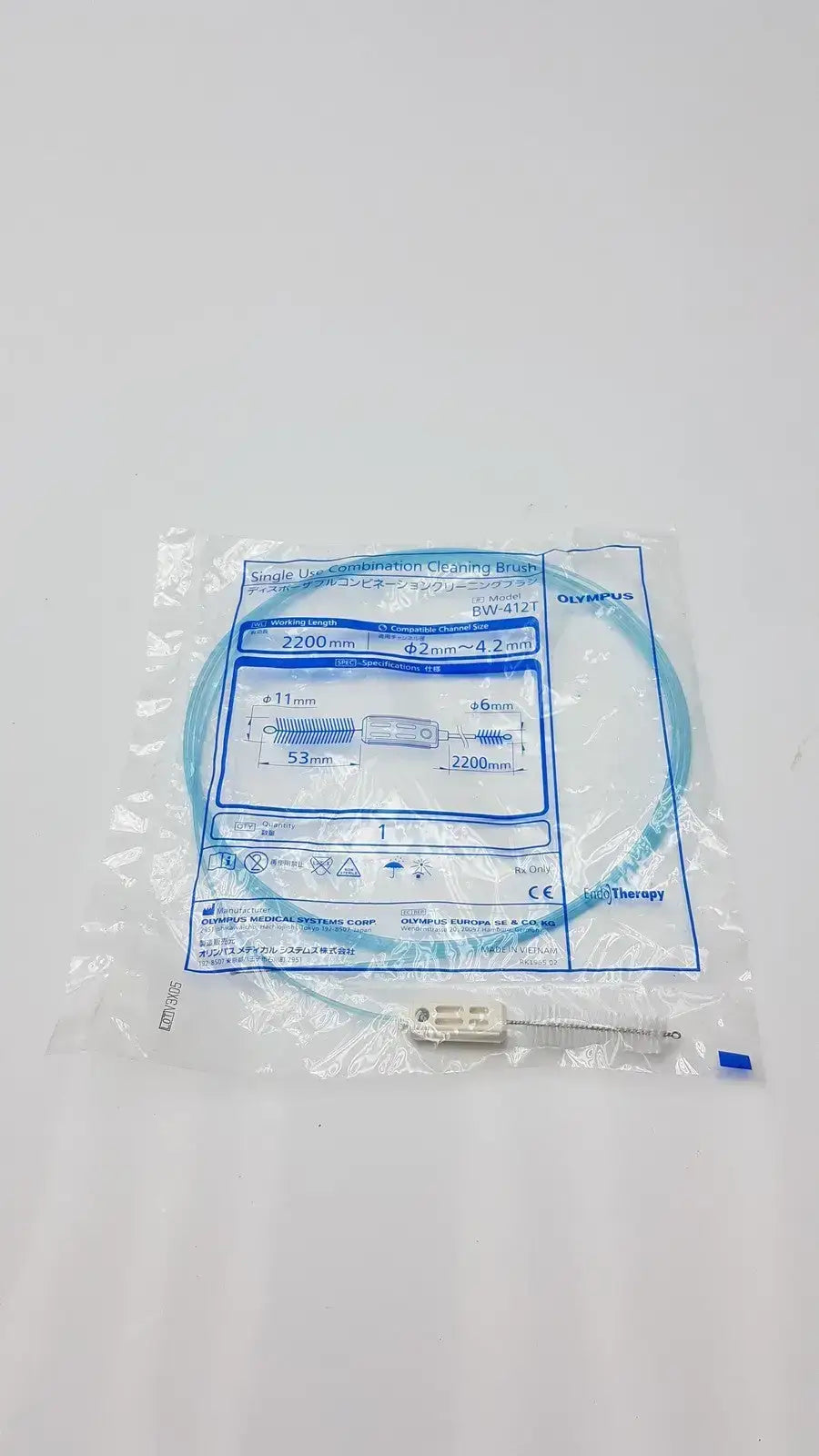 Olympus Single Use Combination Cleaning Brush BW-412T Endoscope Cleaning Brush, second-hand product photo 1