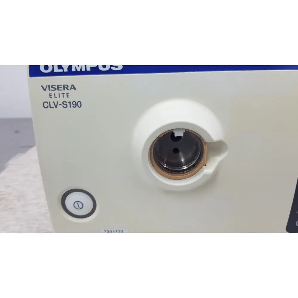 White olympus visera elite xenon clv-s190 light source with circular lens port and power button for medical use