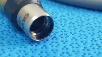Silver metallic connector with hexagonal black grip and engraved markings for olympus wa03300a light guide medical equipment