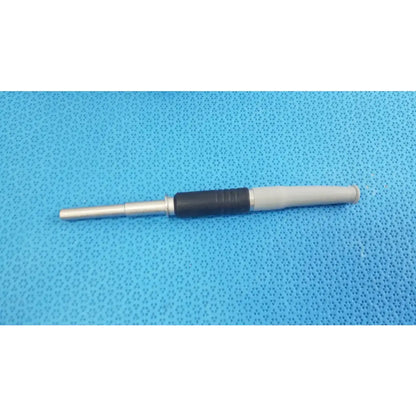 Silver and black metal olympus wa03300a light guide cable with textured grip for medical equipment use