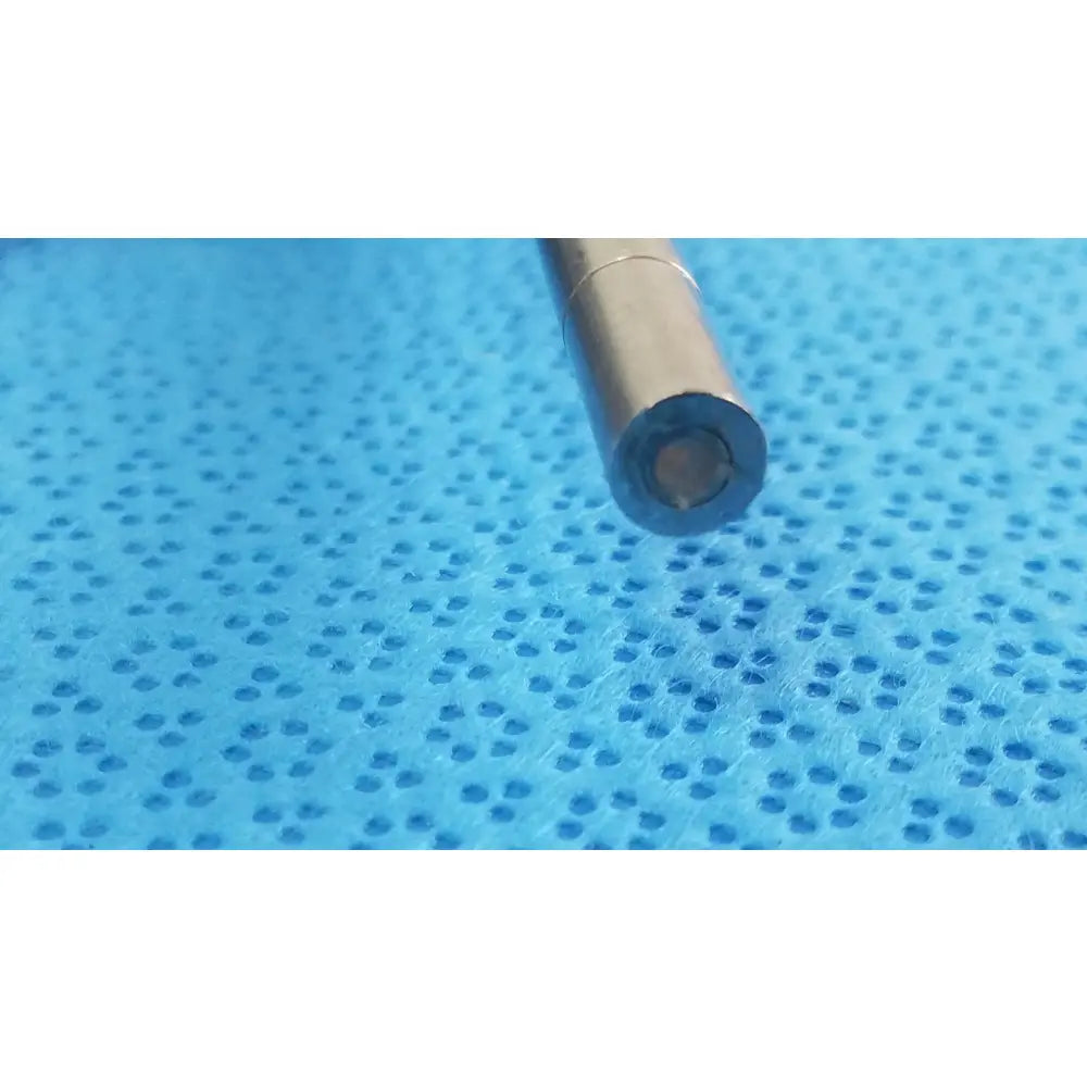 A metallic cylindrical pen tip with dark blue grip and silver band in olympus wa03300a light guide medical equipment